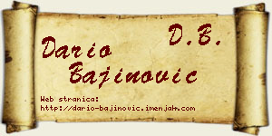 Dario Bajinović vizit kartica